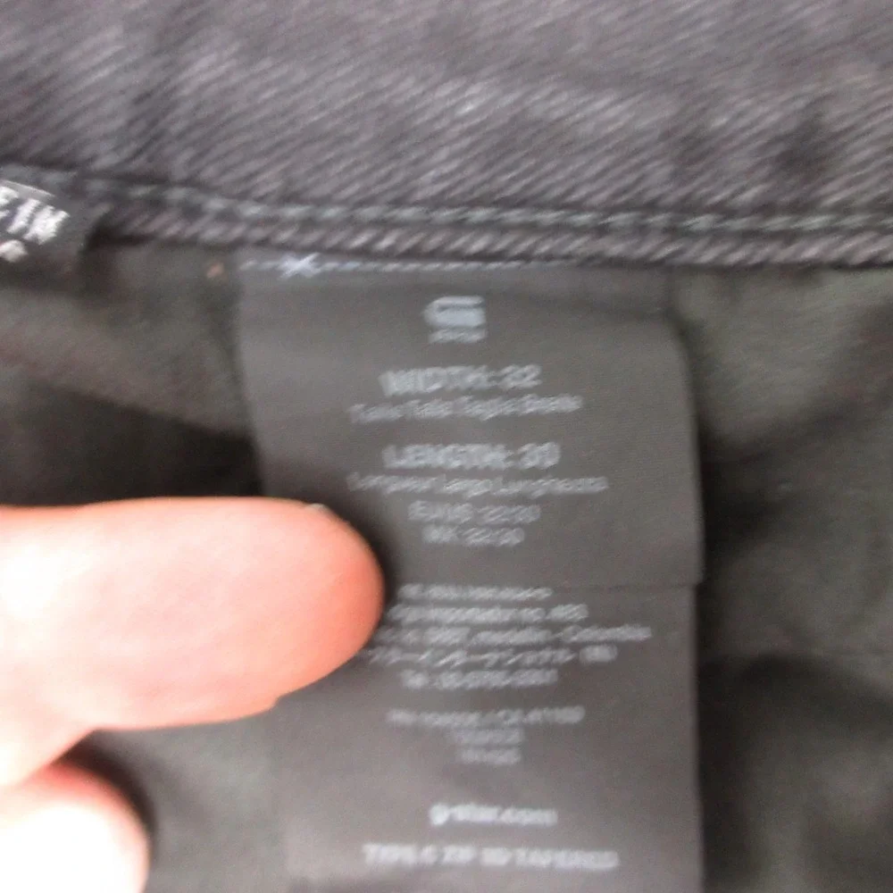 G Star Raw Jeans Mens 32x30 Black Type C Zip 3D Tapered Button Fly Denim Pants